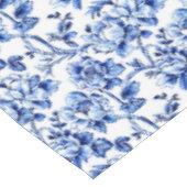 Blauw-wit Magnolias Toile de Jouy Tafelkleed (Gekanteld)