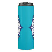 Blauw & Wit Mandel met Wezens Thermal Tumble Thermosbeker (Achterkant)