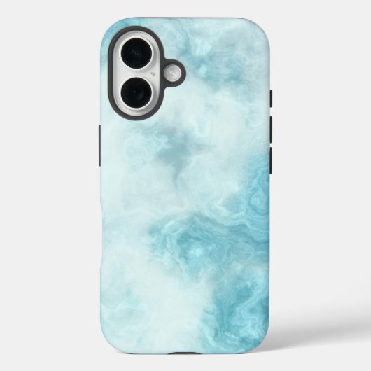 Blauw wit marmer effect (alle telefoons) Case-Mate iPhone case (Achterkant)