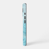 Blauw-wit marmer effect (alle telefoons) iPhone 16 hoesje (Linkerkant)