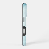 Blauw-wit marmer effect (alle telefoons) iPhone 16 hoesje (Rechterkant)