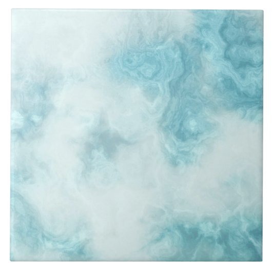 Blauw wit marmer, effect tegeltje (Voorkant)