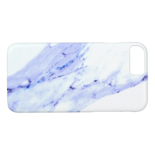 Blauw Wit Marmer graniet steen Case-Mate iPhone Case (Achterkant (Horizontaal))