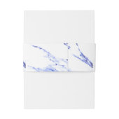 Blauw wit marmer granietpatroon uitnodigingen wikkel (Achterkant Voorbeeld)