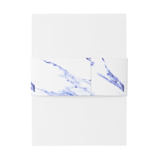 Blauw wit marmer granietpatroon uitnodigingen wikkel (Achterkant Voorbeeld)