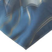 Blauw wit marmer met gouden zijde look tafelkleed (Gekanteld)