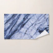Blauw & Wit Marmer Spiraal Modern Chic Bad Handdoek (Handdoek)