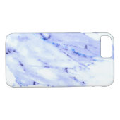 Blauw Wit Marmeren steen graniet Case-Mate iPhone Case (Achterkant (Horizontaal))