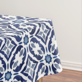 Blauw & Wit Marokkaans Tegel Patroon Tafelkleed