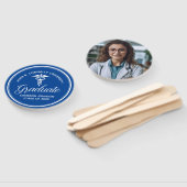 Blauw Wit Medische School Afstudeerfeest Handwaaier (Niet-gemonteerd)