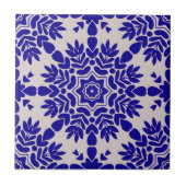 Blauw-wit Mediterraan Azulejo Portugees Tegeltje (Voorkant)