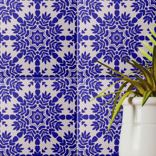 Blauw-wit Mediterraan Azulejo Portugees Tegeltje