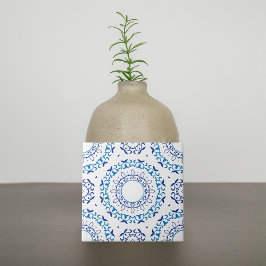 Blauw-wit Mediterraan Portugees Azulejo Tegeltje