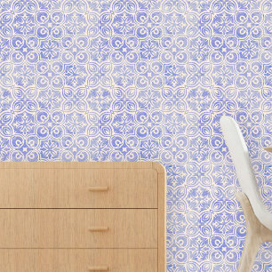 Blauw-wit  Mediterraan Stone-Look Behang