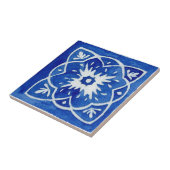 Blauw & Wit Mediterraans Patroon Waterverf Tegeltje (Zijkant)