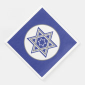 Blauw & Wit Meerdere Davidsterren Ontwerp Servet (Hoek)