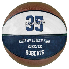 Blauw wit meisjes team geest herdenking basketbal