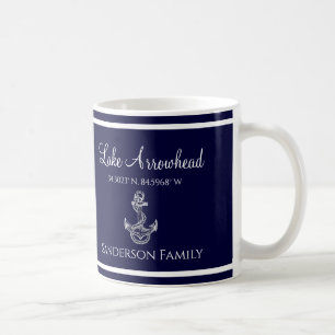 Blauw-wit met de naam van uw meer Koffie Mok