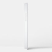 Blauw wit metaal handgeschreven monogram Case-Mate iPhone case (Achterkant / Rechts)