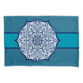 Blauw-wit model met wezens kussensloop (Voorkant)