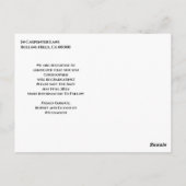 Blauw Wit Modern Classic Afstuderen Save the Date Briefkaart (Achterkant)