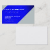 Blauw wit, modern, eenvoudig Visitekaartje (Voorkant / Achterkant)