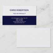 Blauw wit, modern, eenvoudig Visitekaartje (Voorkant / Achterkant)