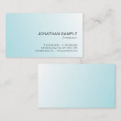 Blauw Wit Modern Elegant Minimalistische Sjabloon Visitekaartje (Voorkant / Achterkant)