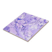 Blauw Wit Modern Italiaans Marmer Elegant Abstract Tegeltje (Zijkant)