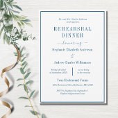 Blauw wit, modern, klassiek, repetitief diner kaart