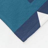 Blauw Wit Moderne Geometrische Fleece Deken (Hoek)