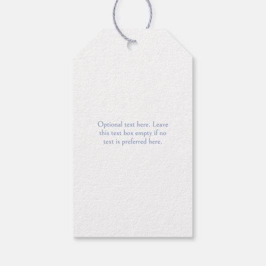 Blauw & Wit Monogram Bruiloftsgeschenk Label Cadeaulabel (Achterkant)