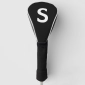 Blauw & wit monogram initiaal golfheadcover (Voorkant)