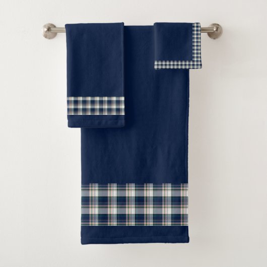 Blauw, wit, multithread-speldenpakket bad handdoek (Insitu)