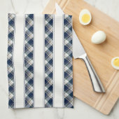 Blauw, wit, multithread-spelregels theedoek (Quarter Fold)