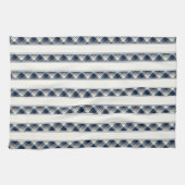 Blauw, wit, multithread-spelregels theedoek (Horizontaal)