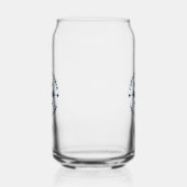 Blauw Wit Nautisch Boat Wheel  Boat Blikvorm Glas (Rechts)