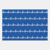 Blauw wit nautische golven 3 gift inpakpapier (Voorkant 2)