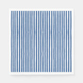 Blauw & Wit Nautische strepen Servet (Voorkant)