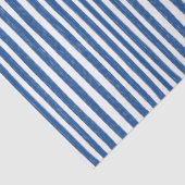 Blauw & Wit Nautische strepen Tissuepapier (Detail)