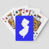 Blauw-wit New Jersey Speelkaarten (Achterkant)