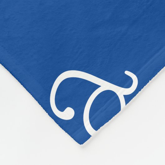 Blauw & Wit Nieuwheid Naam Fleece Deken (Hoek)