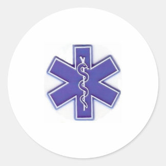 Blauw & Wit Nummer Twee Ronde Sticker