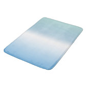 Blauw wit ombre strepen badmat (Gekanteld)