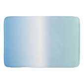 Blauw wit ombre strepen badmat (Voorkant)