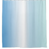 Blauw wit ombre strepen douchegordijn (Voorkant)