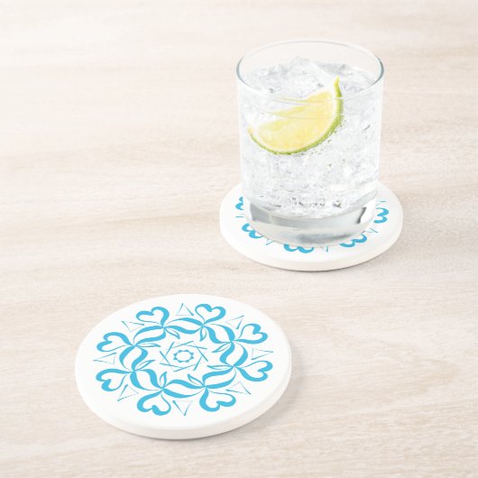 Blauw-wit Onderzetter (Zijkant)