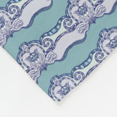 Blauw-wit ontwerp fleece deken (Hoek)