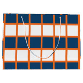 Blauw-wit-Oranje cheques gecontroleerd Groot Cadeauzakje (Achterkant)