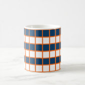 Blauw-wit-Oranje cheques gecontroleerd Koffiemok (Center)